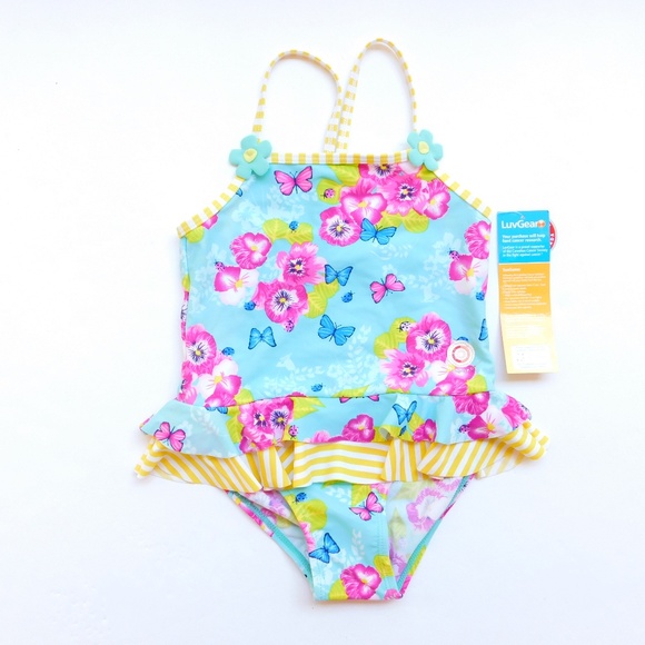 Lace Ruffle Frozen Swimsuit,UPF50+Excellent UV Protection 2T NWT Girl/'s Sz